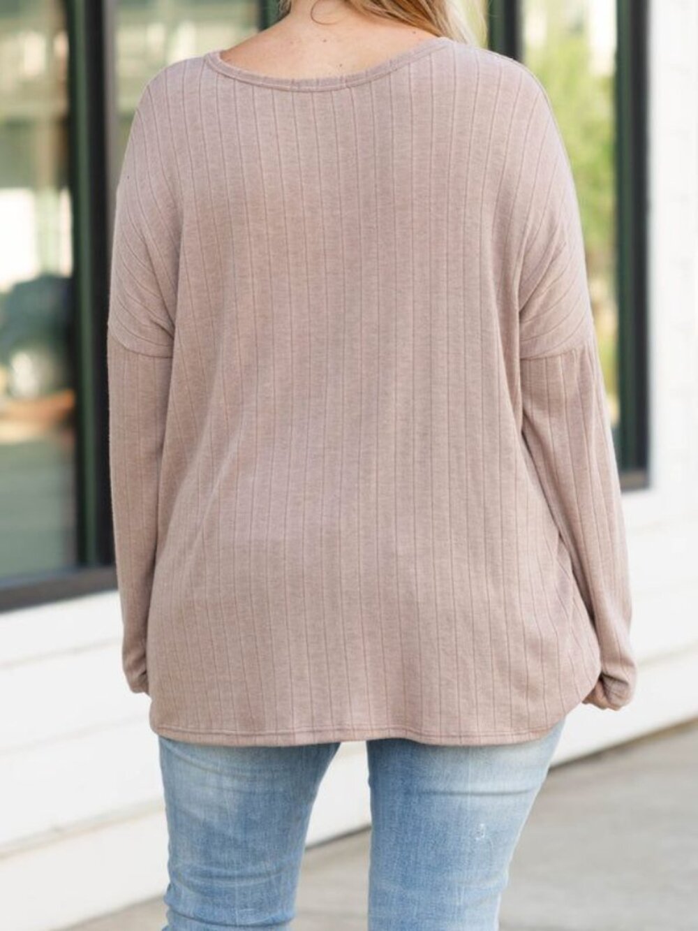 CHIC SOUL I Cattail Tunic Top, Mocha - Picture 5 of 6